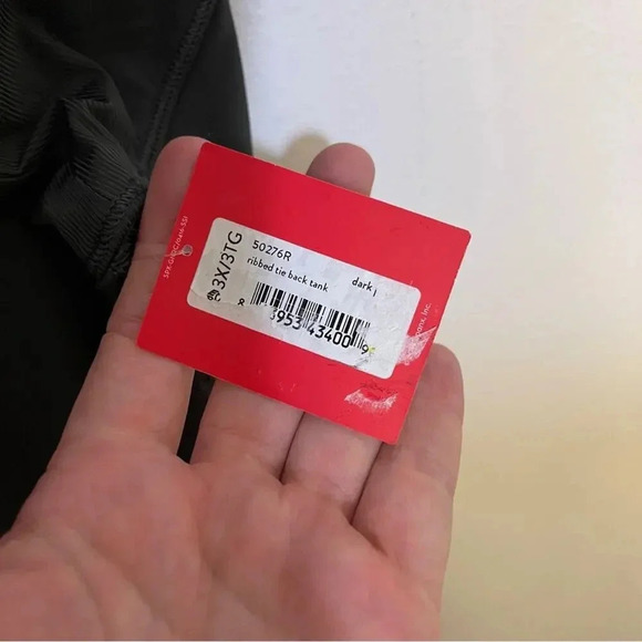 NWT Spanx Go Lightly Ribbed Tie Back Tank Top - Yoga Athleisure Running Gym - Picture 7 of 11